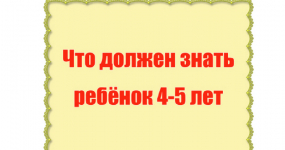 Памятка для родителей  «Что должен знать и уметь ребенок 4-5 лет» - май 2023 г.